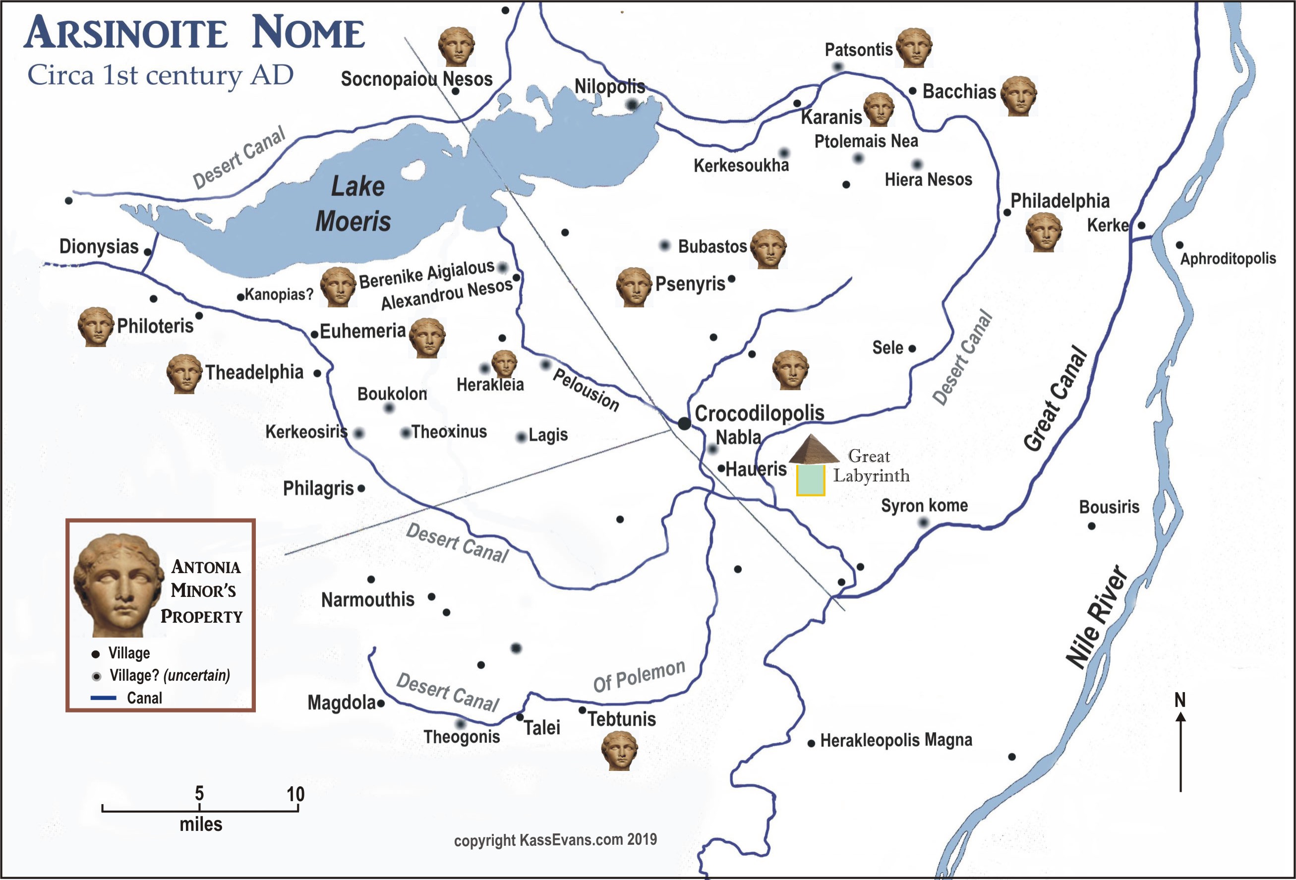 Antonia Minor's ousia or in the Arsinoite Nome, Egypt